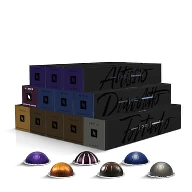 CAPSULE NESPRESSO ORIGINALI - Selezione Caffè Vertuo da 120 Capsule Nespresso Caffè, Linea Vertuo, Intensità da 6 a 12 (su 12), Nuova composizione con Ristretto Intenso, Nuovo Sistema Estrazione