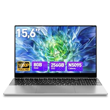 Tuonoyee PC Portatile 15,6 Pollici Win11 Computer Portatile, 8GB RAM 256GB SSD, Processore Celeron N5095 Quad-Core fino a 2.9 GHz, Tastiera Retroilluminata,Sblocco con impronta digitale,USB3.0,HDMI
