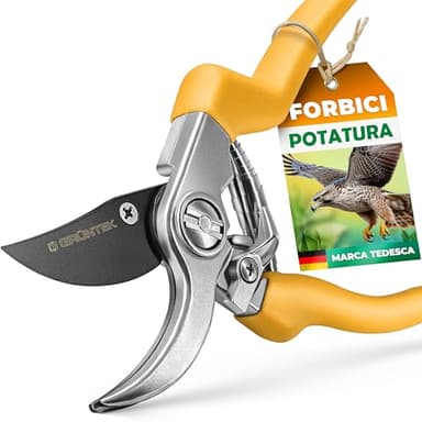 GRÜNTEK Forbici Cesoie da Potatura Giardino 21cm con lama Giapponese. Forbice per Fiori Piante Vendemmia. Utensile Giardino Universale