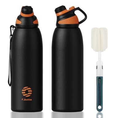 Fjbottle Borraccia Termica con Tappo magnetico 1500ML, Bottiglia Termica per Bambini - Senza BPA/Senza Perdite Borracce acciaio inox per Scuola, Sport, Palestra, Ciclismo