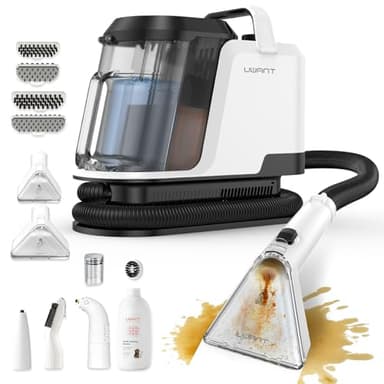 Uwant Lavatappeti Lava e Asciuga a Vapore Y100S 600W 18KPa, 3in1 Fredda/65℃ Calda/100℃ Vapore, Spazzole multiple Lava Divani/Tappeti/Auto/Cucina, 2.4L Serbatoio Auto-pulizia Portatile Lavatessuti