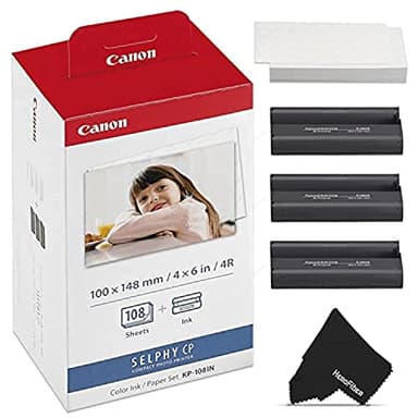 Canon KP-108IN Carta fotografica (108 fogli 100x148mm) e cartuccia colore per stampante Selphy, 3115B001(AA), termosublimazione