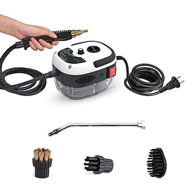 Irishom Pulitore a Vapore Portatile Portatile da 2500 W Macchina per la Pulizia a Vapore pressurizzata ad Alta Temperatura con testine per mobili da Cucina Auto da Bagno