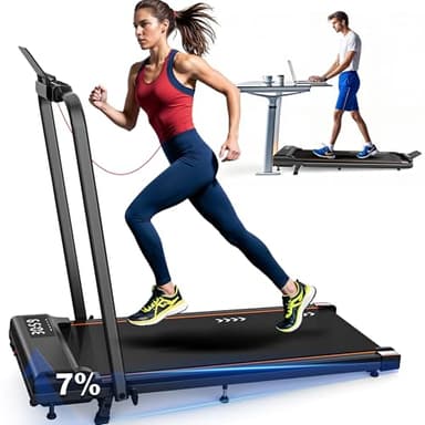 VOWVIT Tapis Roulant Elettrico per Casa con Inclinazione 7%,Tapirulan da Casa Walking Pad Portatile per Camminata e Corsa con 4 modalità di velocità 1-12km/h, Telecomando e Display LED, Capacità 120kg