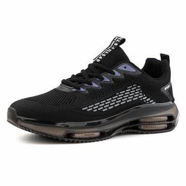 Hitmars Scarpe Ginnastica Uomo Scarpe Running da Corsa Sportive Sneaker da Ginnastica Tennis Leggere Outdoor Fitness Trekking Nero 46