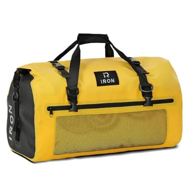 BORLENI Borsa Moto Posteriore Impermeabile con Chiusura Roll Top Spallacci Tasca Borse Riflettente Radfahren Reisen Campeggio Outdoor Viaggi 30L Giallo