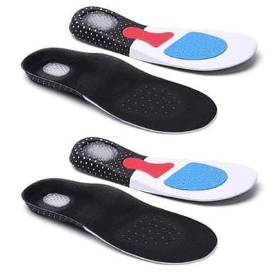Queerelele 2 paia di solette ortopediche per sperone calcaneare, solette per scarpe sportive comode, solette per scarpe ortopediche, traspiranti, per uso quotidiano, sport/taglio gratuito (41-45)