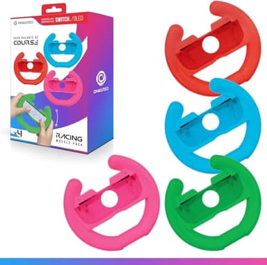 Pack 4 en 1 Volants de course Oniverse pour Joy Con Nintendo Switch et Nintendo Switch Modèle OLED