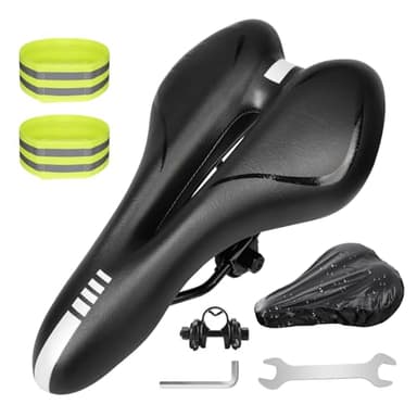 Sella Mtb in Gel, Sella Mtb Antiprostata, Sella Bici Comoda, Ergonomico per Sellino Bici, Sella Bici da Corsa, Sedile per Bicicletta, per Uomo Donna Biciclette da Strada, Mountain Bike, City Bike