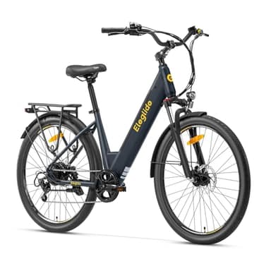 Eleglide Bicicletta elettrica T2 27,5", freni a disco idraulici, batteria da 36 V 13 Ah, autonomia 100 km, cambio a 7 velocità, bici elettrica da città