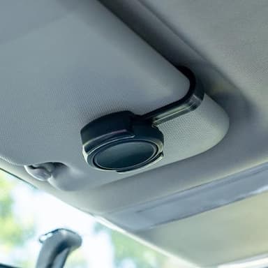 Supporto per aletta parasole per auto per CO-DRIVER NO2, 2 set, in nero, compatibile con OOONO Co Driver No. 2, in plastica robusta, non stampato in 3D, visiera con clip per avviso autovelox