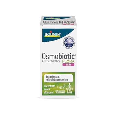 Osmobiotic Flora Baby - Integratore Alimentare con Fermenti Lattici per Neonato, Lattante e Bambino, Senza Glutine, Senza Lattosio, Senza Allergeni, Senza Aroma e Gusto - Flacone da 5 ml
