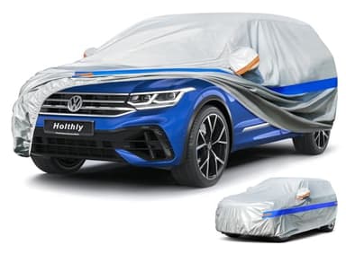Telo Copriauto da Esterno, Holthly 10 Strati Telo Copri Auto Felpato 100% Impermeabile, Copertura Auto Adatta per Suv 4x4 Audi Q5, BMW X3, Renault Koleos,VW Tiguan Allspace, etc. YL