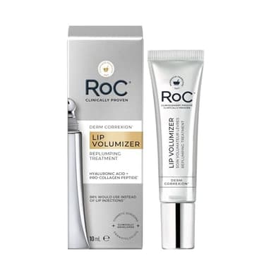 RoC Derm Correxion Volumizzante Labbra | Balsamo Rimpolpante con Acido Ialuronico e Peptidi di Collagene | 10 ml