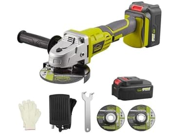 Smerigliatrice Angolare, DEWINNER Flessibile a Batteria 115mm per Molatura Taglio, 8500RPM, Inclusi 20V 3.0Ah Batteria e 1Hr Caricatore Rapido, Copertura a Sgancio Rapido, Dischi Da Taglio