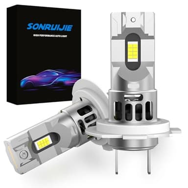 SONRUIJIE Lampadina H7 LED Canbus 100W 16000LM, 6000K 400% brillante,1: 1 mini design, Plug ＆ Play,Ricambio Alogena e kit Xenon,Funziona Sia Per Con Lenticolari Che Senza Lenticolari,2pezzi
