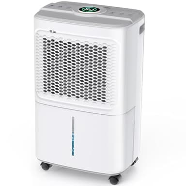 Crecolife Deumidificatore Elettrico a Risparmio Energetico, 12 L/24 H, 190 W, per 20 m² con Display Digitale e Pannello di Controllo Touch, 3 Modalità di Deumidificazione, 2 opzioni di