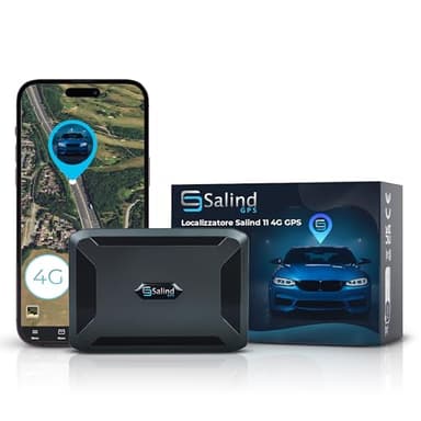 Salind 11 4G - Localizzatore GPS per Auto, Moto e Altri Veicoli, Notifiche di allarme, Localizzatore con Magnete, Batteria fino a 70gg in Mod. Standby, Tracciamento in Tempo Reale