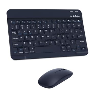 Tastiera Wireless e Mouse Wireless Portabilità, Kit Tastiera e Mouse wireless Ricaricabile(Durata: 3 Mesi), mouse bluetooth 5.0,Mini tastiera bluetooth da 6 mm, Qwerty Keyboard for Tablet/Pc/Cell