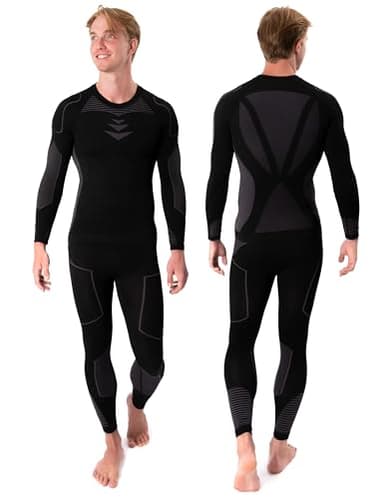 Occulto Intimo Termico Invernale Set Uomo (Modello: James) Nero Grigio L