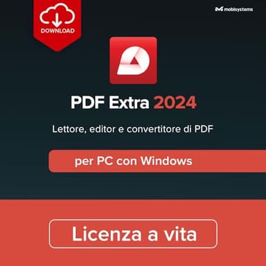 PDF Extra 2024| Lettore ed editor di PDF completo | Crea, modifica, converti, combina, commenta, compila e firma file PDF | Licenza perpetua | 1 PC Windows | 1 utente [Online Code]