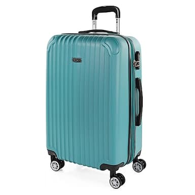 ITACA - Valigia Media da Viaggio Rigide. Trolley Medio con 4 Ruote. Materiale ABS Valigia Media Rigida in Offerta Resistente e Super Leggero - Valigia 20 kg Lucchetto TSA, Verde menta