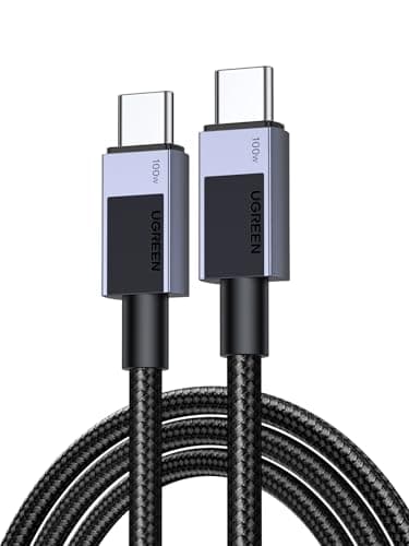 UGREEN 100W Cavo USB C PD 3.0, Cable Type C Ricarica Rapida 20V 5A Lega di Alluminio, Compatibile con MacBook, iPad Air, ASUS, HP, iPhone 16/15 Plus Pro Max, Galaxy S24 Ultra, Pixel 9/8/7. 1M