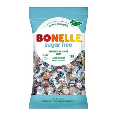 Caramelle Gommose Gelee Vari Gusti Gluten Free buste da 1kg (Frutti Mix Senza Zucchero 1kg)