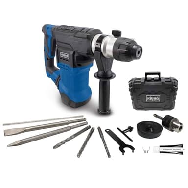Scheppach Martello perforatore DH1500 Plus 4 in 1 SDS-Plus | 1500 W / 7Joule martello demolitore | 6 velocità 0 – 920 giri/min; 4250 bpm, impugnatura anti-vibrazione, potenza di foratura 32 mm