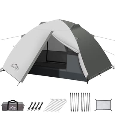 Gysrevi Tenda Campeggio per 2-3 Persone,Tenda da Campeggio impermeabile e Antivento,Copertura Antipioggia Rimovibile, Facile da Montare, Adatto per il Campeggio, Attività All'aperto