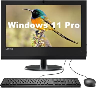 Lenovo Thinkcentre All-in-One V310z PC desktop, V310z AIO Computer, Intel Core i3-7100, 8 GB di RAM, 256 GB SSD, HDMI, tastiera QWERTY, Windows 11 Pro (rinnovato)