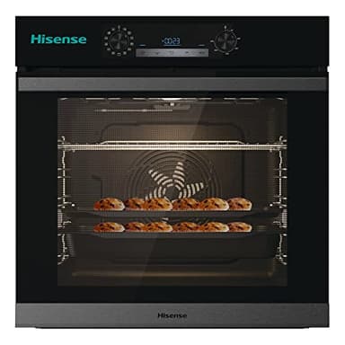 Hisense BSA65226AB, Forno Multifunzione Termoventilato con aggiunta Vapore, Cavità XXL 77L, Pulizia Acqua Clean, 13 funzioni di cottura (tra cui pizza 300 °C e Cottura AirFry)