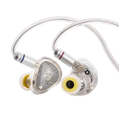 Linsoul TANGZU Wan'er S.G II in Ear Monitor, Cuffie HiFi Cablate, Auricolari Gaming IEM con Driver Dinamico da 10mm e Diaframma PET con Cavo OFC Staccabile 2Pin per DJ Audiofili(Bianco,3.5mm)