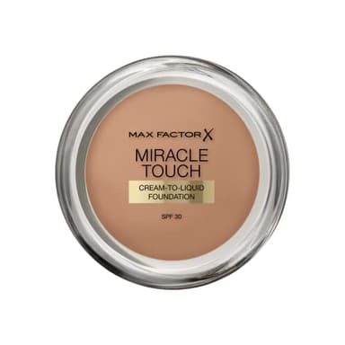 Max Factor Miracle Touch, Fondotinta Coprente con Acido Ialuronico, 085 Caramel, 12 ml