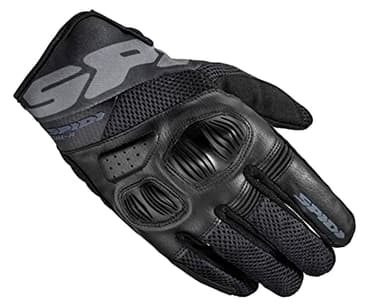 SPIDI, Flash-R Evo, Guanti Moto per Uomo, Protettivi e Resistenti, Guanti Moto Estivi Impermeabili e Antiscivolo, con Touchscreen Capacitivo, Peso Medio 0, 1 kg, Colore Nero, Taglia L