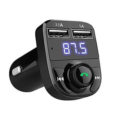 N/AB Vivavoce Bluetooth senza fili Trasmettitore FM, lettore MP3 con doppio caricatore USB