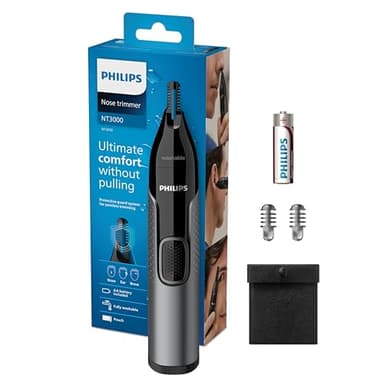 Philips Nose Trimmer Serie 3000 Rifinitore per Peli di Naso, Orecchie e Sopracciglia (modello NT3650/16)