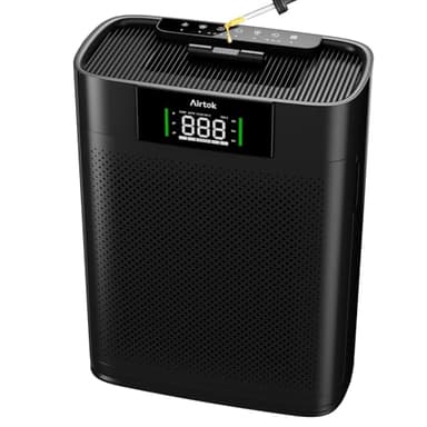 AIRTOK Purificatore d'Aria con Monitoraggio della qualità dell'aria PM 2.5, modalità Sleep, Aromaterapia, per Casa 1300 Ft², Filtro HEPA Rimuove 99,97% di Allergeni Fumo Polvere Polline di Pet Odore
