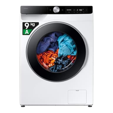 Samsung Lavatrice Slim AI Control WW90DG6G94LK/U3 Libera installazione, 9 Kg, Wifi, Ecodosatore, AI Energy Mode, Carica Frontale, Corpo: Bianco, Oblò e Pannello: Nero, 59,5l x 85h x 46,5p cm