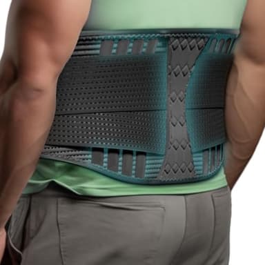 NativoDex Fascia Lombare Supporto Schiena - Cintura Lombare di Sostegno Traspirante e Confortevole per Uomo e Donna - Fascia Elastica Lombare Ortopedica - L