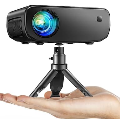 Proiettore, ELEPHAS 2025 WiFi Mini Proiettore Full HD 1080P, 15000 Lux Proiettore portatile compatibile con iOS/Android/Tablet/PC/TV Stick/USB (repiede incluso)