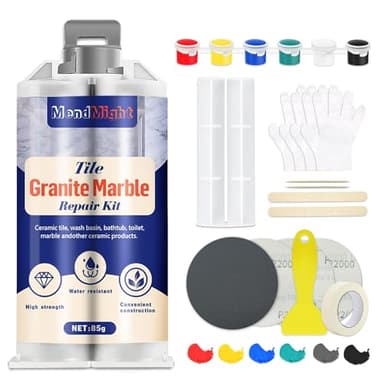 Kit Riparazione Vasca da Bagno, Kit di Riparazione Doccia Ceramica e Smalto per Riparazione Ammaccature Fori Graffi crepe, Kit Riparazione Piastrelle Impermeabile-Offre più Opzioni di Colore