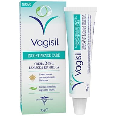 Vagisil Crema Intima Donna, Incontinenza Urinaria Donna, Lenisce E Rinfresca, Con Avena Naturale E Ingredienti Botanici, 30 g