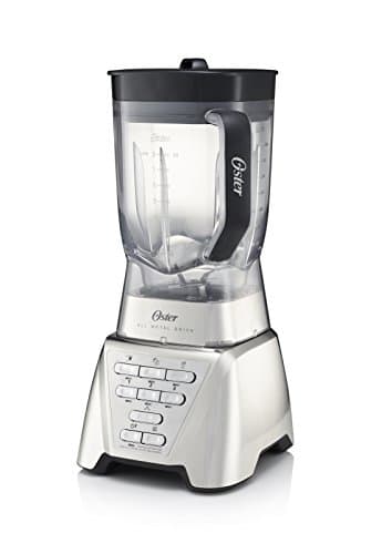 Oster Pro Frullatore 1100 W, Lama 6 Punte in Acciaio Inossidabile, Bicchiere da 1.9 L con Dosatore, BPA Free, Sistema All Metal Drive, Tecnologia Reversibile, Funzioni Pre-Programmate, Pulse, Grigio