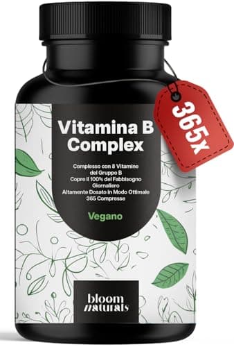 Vitamina B Complex – 365 Compresse – Complesso Vitamina B (B1, B2, B3, B5, B6, B7, B9, B12) con Co-Fattori Colina & Inositolo, Altamente Dosato, Vegano – Prodotto in Germania – Vitamine Gruppo B