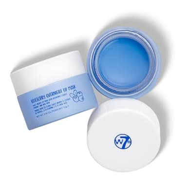 W7 Maschera Labbra Notte Sweet Dreams alla Mirtillo - Vitamina E, Aloe Vera e Olio di Semi d'Uva - Per labbra idratate, carnose e irresistibili