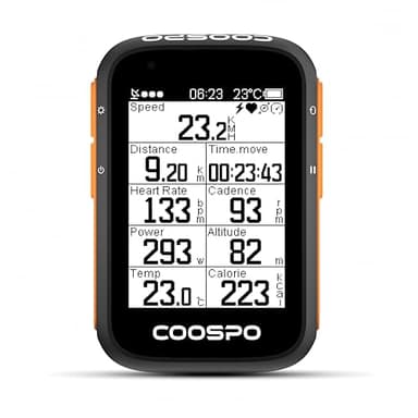 COOSPO BC200 Ciclocomputer GPS Bluetooth 5.0 ANT+, Computer Bicicletta Senza Fili Wireless con LCD schermo 2.4" Retroilluminazione Automatica, Tachimetro Contachilometri Bici Impermeabile IP67