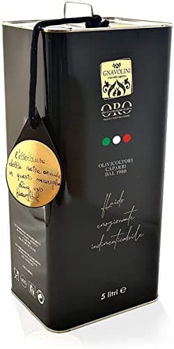 NUOVO!!! Olio Extravergine di Oliva 100% ITALIANO Estratto a Freddo di Gnavolini Raccolta Sapore | Latta da 5 Litri | Olio Evo per l'eccellenza in Cucina.