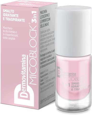 Dermovitamina Micoblock 3in1 Smalto Onicomicosi - Rosa Chiaro - Smalto Curativo per Unghie - Tratta i Micosi Unghie Piedi - Rinforzante Unghie - 16 Colorazioni Disponibili - 5 ml