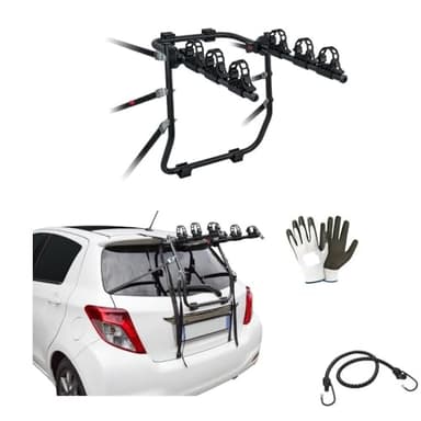 MOTO SPORT MONDO COMPATIBILE con FIAT PANDA III (319) CROSS dal 14 in poi PORTABICI POSTERIORE PER AUTO ADATTO PER 3 BICI PORTA BICICLETTE MISTRAL con 3 SCOMPARTI con REGOLAZIONI CARICO MAX 45KG